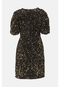 Y.A.S - Krótka sukienka z cekinów Sequella. Kolor: złoty, czarny, wielokolorowy. Materiał: tkanina. Typ sukienki: kopertowe. Styl: elegancki, wizytowy. Długość: mini #2