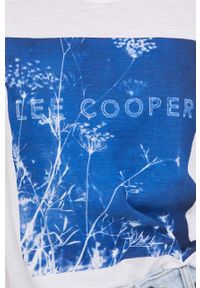 Lee Cooper t-shirt bawełniany kolor biały. Okazja: na co dzień. Kolor: biały. Materiał: bawełna. Wzór: nadruk. Styl: casual