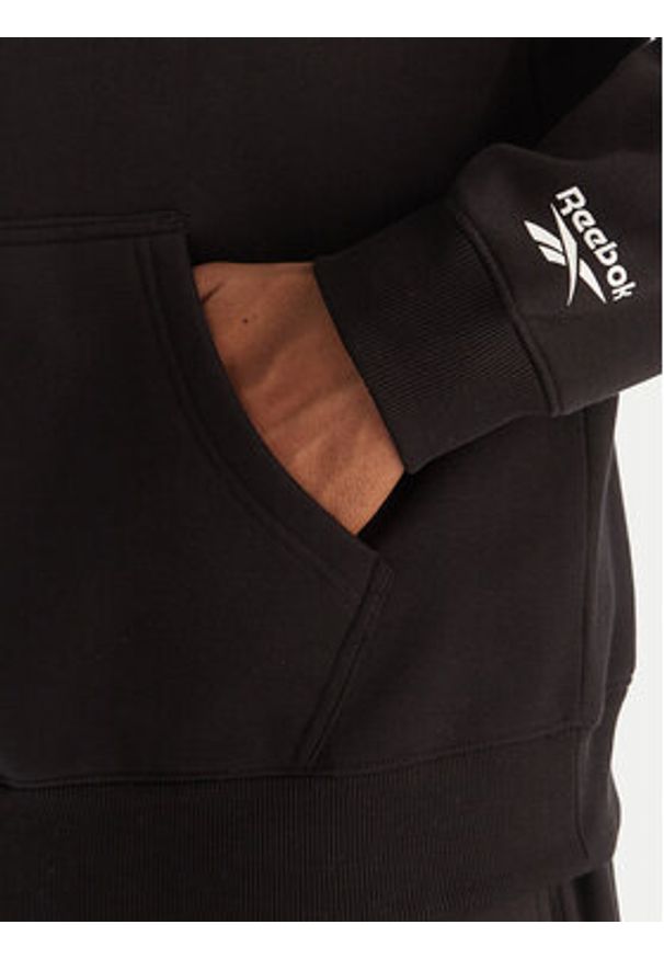 Reebok Bluza RK25150CCM Czarny Regular Fit. Kolor: czarny. Materiał: syntetyk