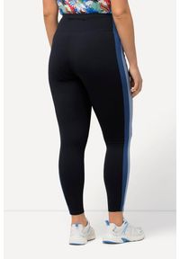 ULLA POPKEN - Damskie Sportowe legginsy szybkoschnące wysoki stan. Stan: podwyższony. Kolekcja: plus size. Kolor: niebieski. Materiał: elastan, poliamid, materiał