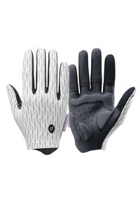 ROCKBROS - Rękawiczki sportowe Rockbros pełne wiosenno-letnie. Kolor: biały. Materiał: materiał. Sezon: lato, wiosna
