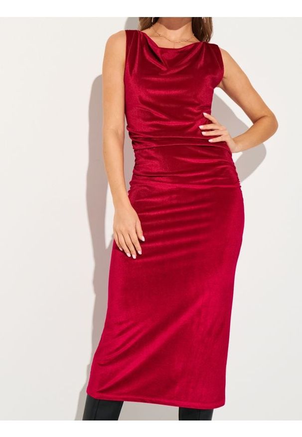 Sinsay - Sukienka maxi syrenka - czerwony. Kolor: czerwony. Długość: maxi