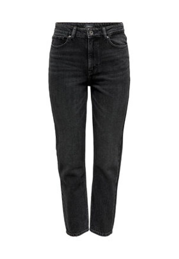only - ONLY Jeansy Emily 15235780 Czarny Straight Fit. Kolor: czarny