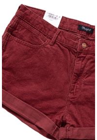 Wrangler - DAMSKIE SPODENKI WRANGLER BOYFRIEND SHORT WINE RED W29KEK47H. Materiał: sztruks #5