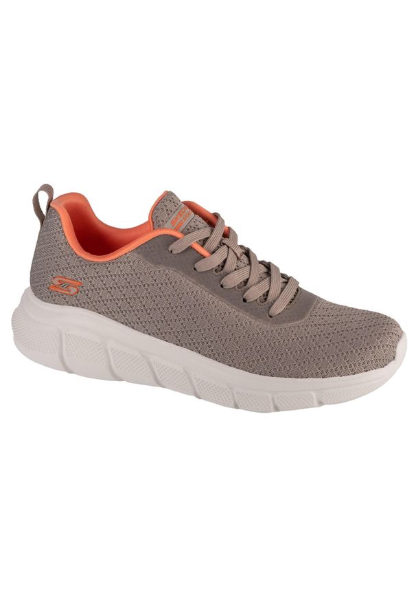 skechers - Buty do chodzenia damskie Skechers Bobs Sport B Flex. Kolor: szary. Materiał: materiał, syntetyk. Szerokość cholewki: normalna. Model: Skechers Sport. Sport: turystyka piesza