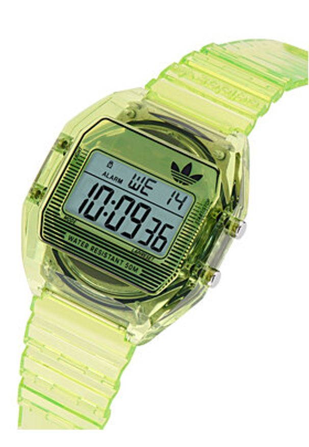 Adidas - adidas Zegarek AO Street Digital Two Crystal AOST25538 Zielony. Kolor: zielony. Styl: street