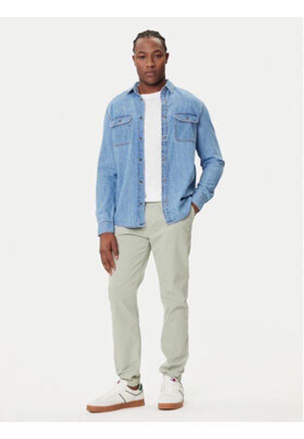 Tommy Jeans Joggery Austin DM0DM20283 Zielony Slim Fit. Kolor: zielony. Materiał: bawełna