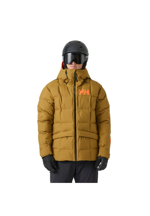 Kurtka z kapturem Helly Hansen Emiko Ridable. Typ kołnierza: kaptur. Kolor: brązowy. Sezon: zima. Sport: narciarstwo