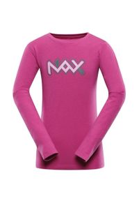 ZONE PERFECT - T-shirt Dziecięcy Nax Pralano z Długim Rękawem z Bawełny. Kolor: fioletowy. Materiał: elastan, bawełna. Długość rękawa: długi rękaw. Długość: długie