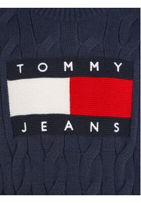 Tommy Jeans Sweter Flag DM0DM17762 Granatowy Relaxed Fit. Kolor: niebieski. Materiał: syntetyk #3