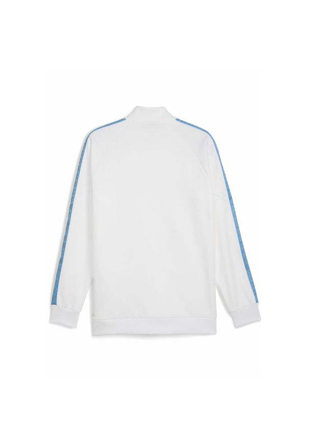 Puma - Męska kurtka Olympique Marsylia KING Anthem PUMA White Bleu Azur Blue. Kolor: niebieski, wielokolorowy, biały. Sport: bieganie