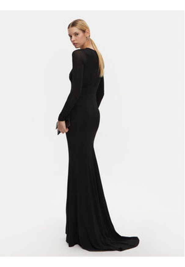 Pinko - PINKO Sukienka wieczorowa 104935 A2GS Czarny Slim Fit. Kolor: czarny. Materiał: wiskoza. Styl: wizytowy