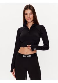 DKNY Sport Bluzka DP2T9232 Czarny Classic Fit. Kolor: czarny. Materiał: syntetyk. Styl: sportowy