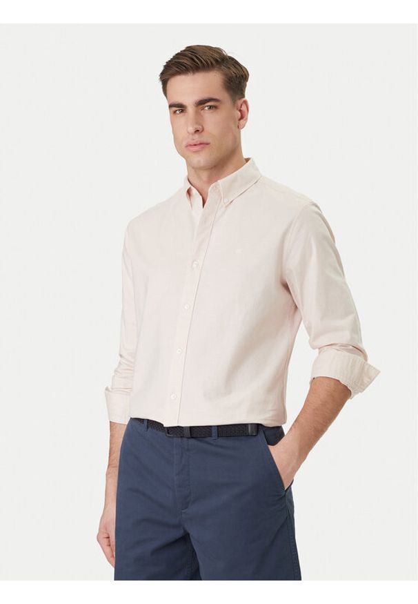 Calvin Klein Jeans Koszula Oxford Classic LV140EM125 Pomarańczowy Regular Fit. Kolor: pomarańczowy. Materiał: bawełna