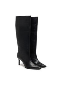 Calvin Klein Kozaki Heel Knee Boot 70 Lth HW0HW02162 Czarny. Kolor: czarny. Materiał: skóra #3