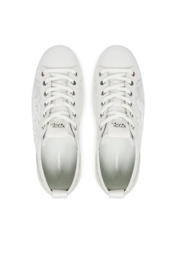 Karl Lagerfeld - KARL LAGERFELD Sneakersy KL65011F Biały. Kolor: biały. Materiał: skóra