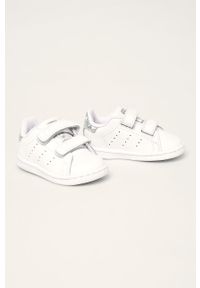 adidas Originals - Buty dziecięce Stan Smith CF. Zapięcie: rzepy. Kolor: biały. Materiał: syntetyk, materiał, skóra, guma. Szerokość cholewki: normalna. Wzór: nadruk. Model: Adidas Stan Smith #3