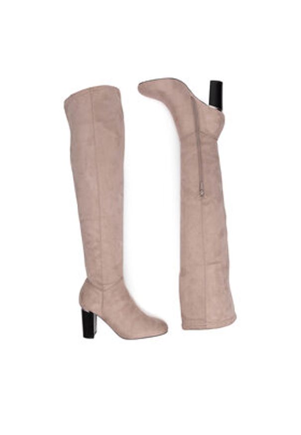 Jenny Fairy Kozaki WYL3883-1 Beżowy. Kolor: beżowy. Materiał: materiał