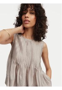 Eleh Bluzka SS260268 Beżowy Regular Fit. Kolor: beżowy. Materiał: wiskoza #3