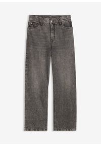 bonprix - Jeansy loose fit z regulowaną talią, straight. Kolor: czarny #1