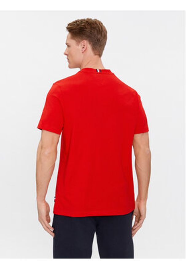 TOMMY HILFIGER - Tommy Hilfiger T-Shirt Monotype MW0MW33688 Czerwony Regular Fit. Kolor: czerwony. Materiał: bawełna