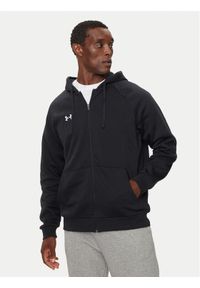 Under Armour Bluza Ua Rival Fleece 1379767 Czarny Loose Fit. Kolor: czarny. Materiał: bawełna