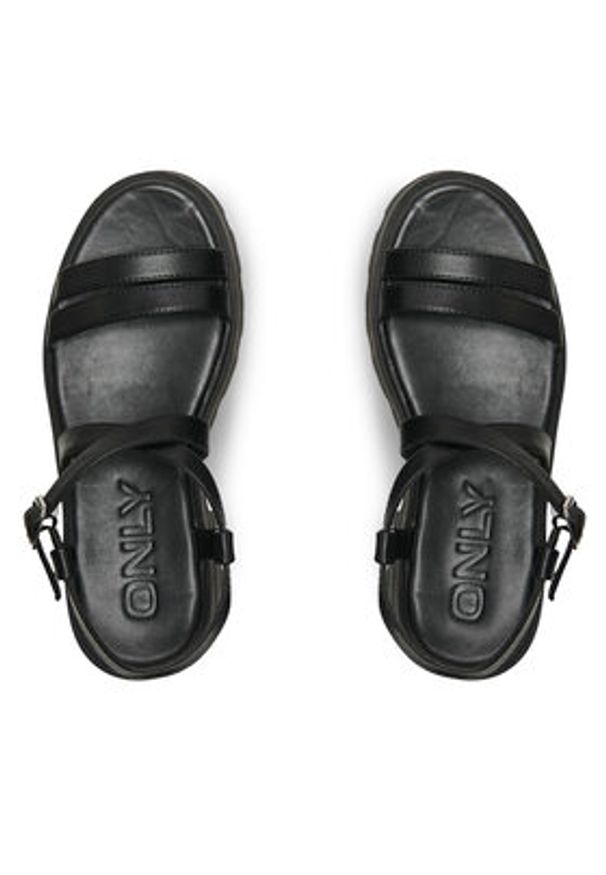 ONLY Shoes Sandały Onlmercery-1 15319625 Czarny. Kolor: czarny. Materiał: skóra