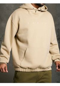 Sinsay - Bluza hoodie - beżowy. Kolor: beżowy