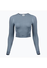Reebok Fitness - Longsleeve Reebok RBK Lab Seamless Crop. Kolor: niebieski. Długość rękawa: długi rękaw. Sport: fitness #1