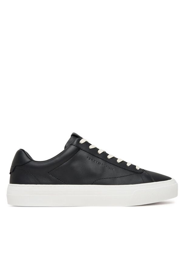 TOMMY HILFIGER - Tommy Hilfiger Sneakersy Premium Dress Cupsole FM0FM05572 Czarny. Kolor: czarny. Materiał: skóra