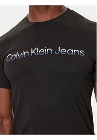 Calvin Klein Jeans T-Shirt Two Tone Institutional J30J325676 Czarny Regular Fit. Kolor: czarny. Materiał: bawełna