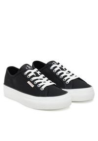 Calvin Klein Jeans Tenisówki Vulc Flatform Ctn Logo Tag YW0YW01838 Czarny. Kolor: czarny. Materiał: materiał #6