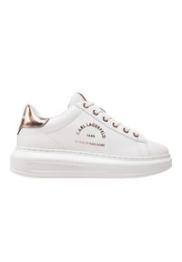 Karl Lagerfeld - KARL LAGERFELD Białe damskie sneakersy skórzane KAPRI Maison, Rozmiar 40. Okazja: na co dzień. Kolor: biały. Materiał: skóra #3