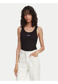 Hugo - HUGO Top Damatank 50572293 Czarny Extra Slim Fit. Kolor: czarny. Materiał: bawełna #1