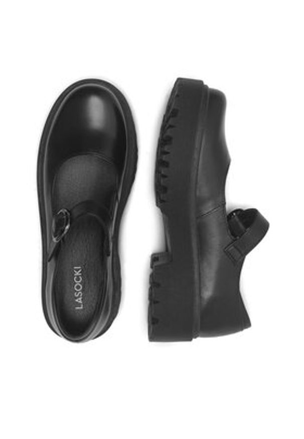 Lasocki Półbuty WB-ALESSIA-03 Czarny. Kolor: czarny. Materiał: skóra