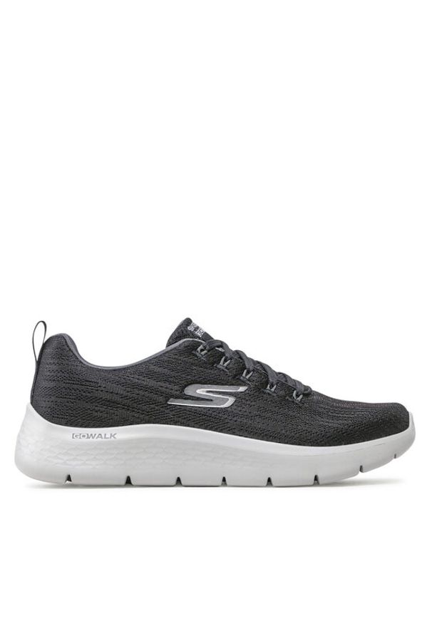 skechers - Skechers Sneakersy Go Walk Flex 216481/BKGY Czarny. Kolor: czarny. Materiał: materiał