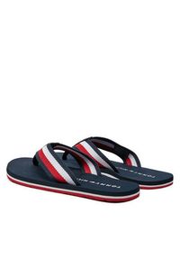 TOMMY HILFIGER - Tommy Hilfiger Japonki Coprorate Hilfiger Beach Sandal FM0FM05094 Granatowy. Kolor: niebieski. Materiał: materiał #3