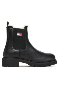 Tommy Jeans Sztyblety Tjw Chelsea Boot Wl EN0EN02826 Czarny. Kolor: czarny. Materiał: skóra