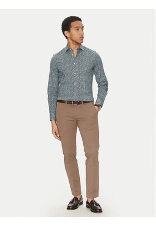 Marciano Guess Koszula 4GHH02 4388Z Granatowy Slim Fit. Kolor: niebieski. Materiał: bawełna
