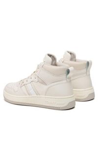 Tommy Jeans Sneakersy Tjw Retro Basket Mc Leather Mix EN0EN02205 Beżowy. Kolor: beżowy. Materiał: skóra #4
