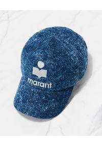 ISABEL MARANT - Jeansowa czapka z logo Tyron. Kolor: niebieski. Materiał: jeans