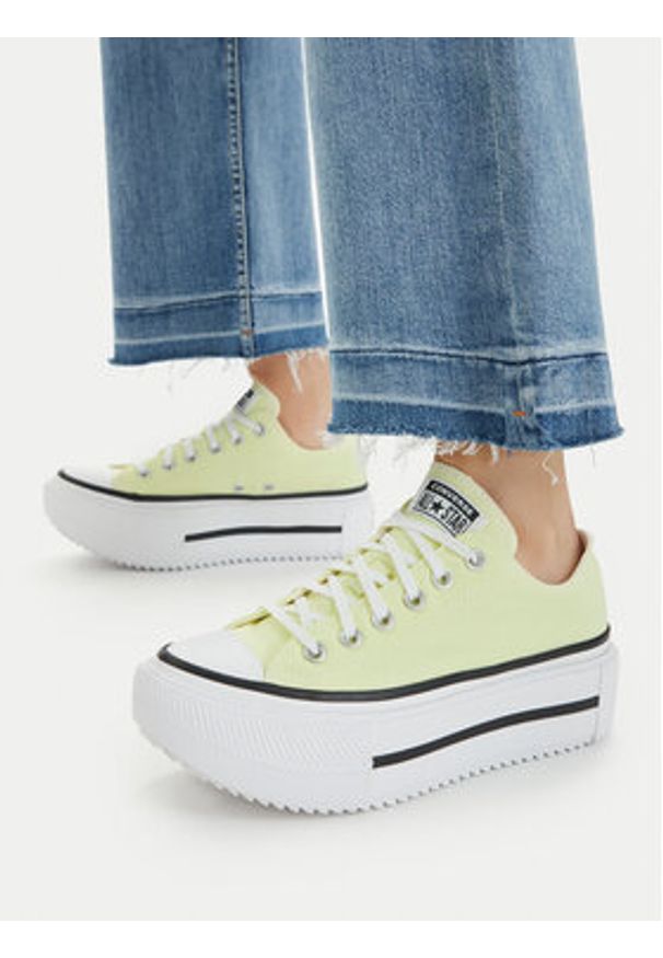 Converse Trampki Chuck Taylor All Star Lift Double Stack Platform A16283C Żółty. Kolor: żółty. Materiał: materiał. Obcas: na platformie