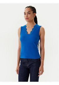 Morgan Top 251-DADILO Niebieski Slim Fit. Kolor: niebieski. Materiał: wiskoza