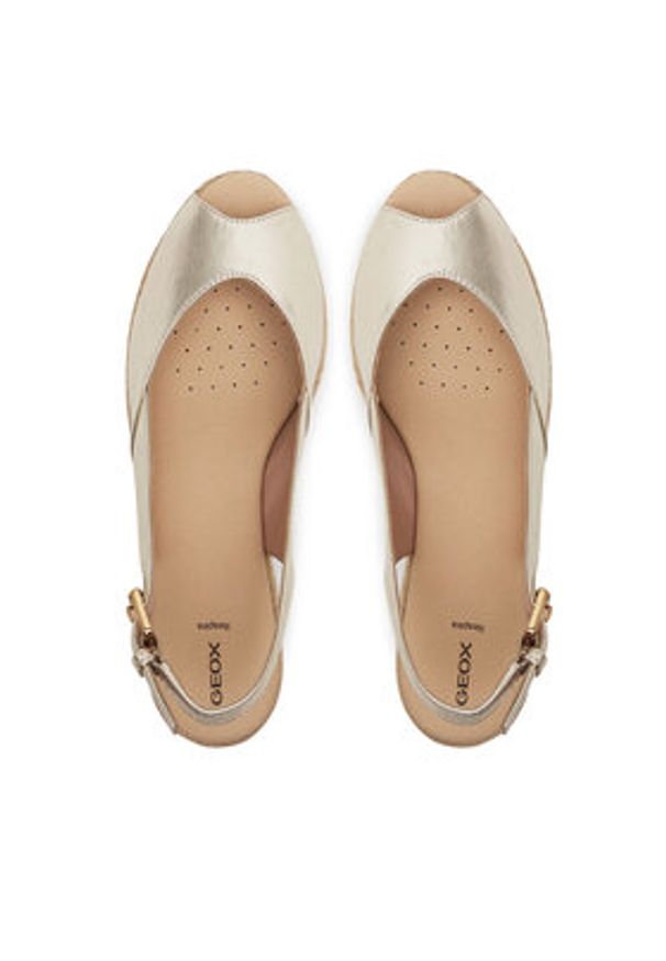 Geox Espadryle D Iberide A D55YXA 000Y2 C2012 Złoty. Kolor: złoty. Materiał: skóra