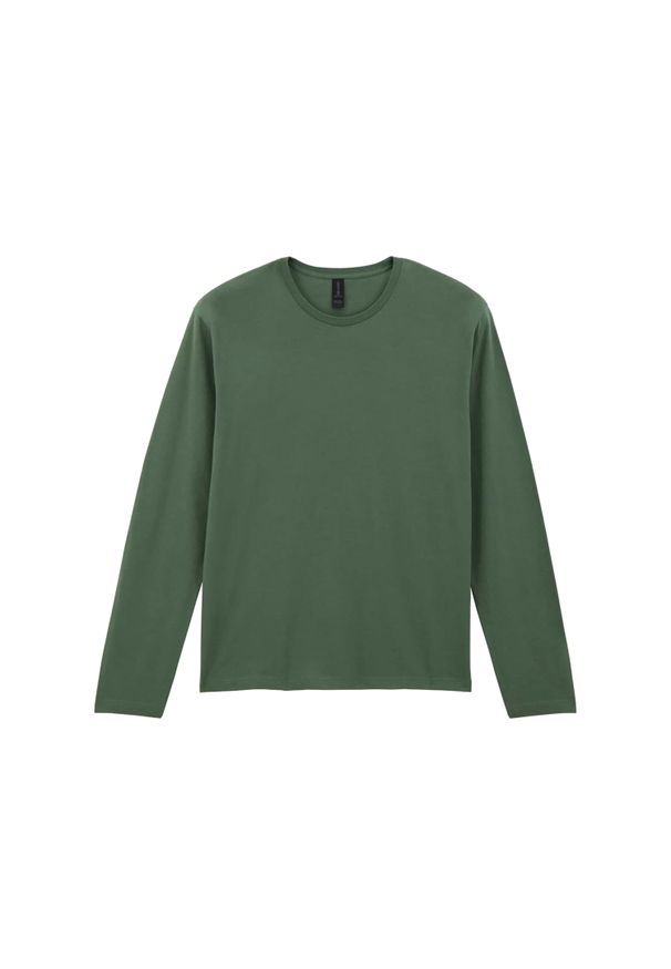 GILDAN - Koszulka z długim rękawem Gildan Softstyle. Kolor: zielony. Długość rękawa: długi rękaw. Długość: długie