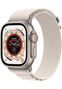 APPLE - Smartwatch Apple Watch Ultra GPS + Cellular, 49 mm Koperta tytanowa z opaską Alpine w kolorze księżycowej poświaty - L. Rodzaj zegarka: smartwatch #1