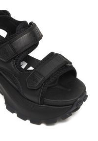Buffalo Sandały Manhatten SND 1602367 Czarny. Kolor: czarny. Materiał: materiał #6