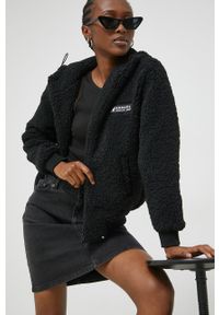 Kangol bluza damska kolor czarny z kapturem gładka. Typ kołnierza: kaptur. Kolor: czarny. Wzór: gładki #1
