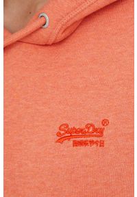 Superdry bluza damska kolor pomarańczowy z kapturem z aplikacją. Typ kołnierza: kaptur. Kolor: pomarańczowy. Materiał: bawełna. Wzór: aplikacja #4