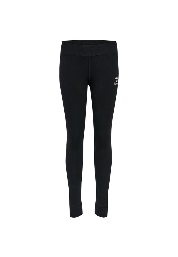 Dziecięce legginsy bawełniane Hummel Move Grid. Kolor: czarny. Materiał: bawełna. Styl: młodzieżowy